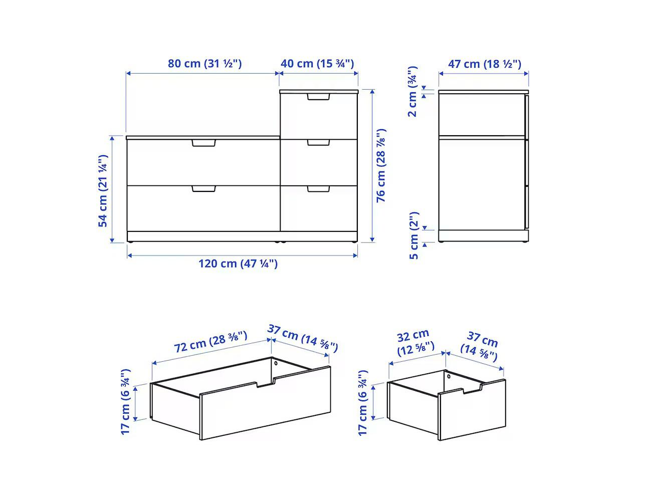 Комод Нордли 14 black ИКЕА (IKEA) изображение товара