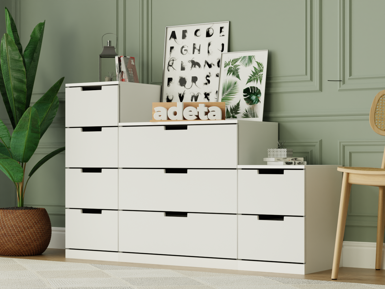 Комод Нордли 42 white ИКЕА (IKEA) изображение товара