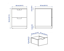 Изображение товара Прикроватная тумба Нордли 113 white ИКЕА (IKEA) на сайте adeta.ru