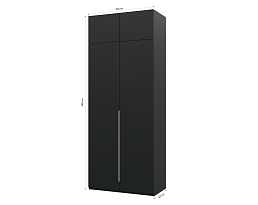 Изображение товара Распашной шкаф Пакс Альхейм 22 black (silver) ИКЕА (IKEA) на сайте adeta.ru