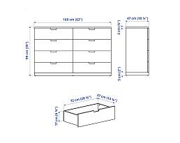 Изображение товара Комод Нордли 13 black ИКЕА (IKEA) на сайте adeta.ru